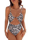 Blooming Jelly Womens One Piece Swimsuit Tummy Control Bathing Suit 2026 Sexy Slimming Flattering Cute Cheeky High Cut Out Ladies Swimwear (X-Large, Leopard)