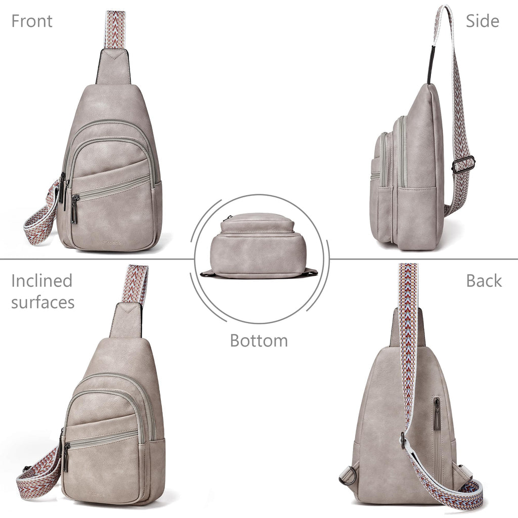 Mroede Sling Bag Crossbody Bags for Women Small Cross Body Bag Fanny Packs Chest Sling Purse for Daily Travel Leisure Sport