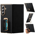 zifiuzem Magnetic Leather Flip Case for Samsung Galaxy Z Fold 8 Ultra with Rotating Stand & Wrist Strap - Full Coverage Shockproof Phone Cover 5G, Black