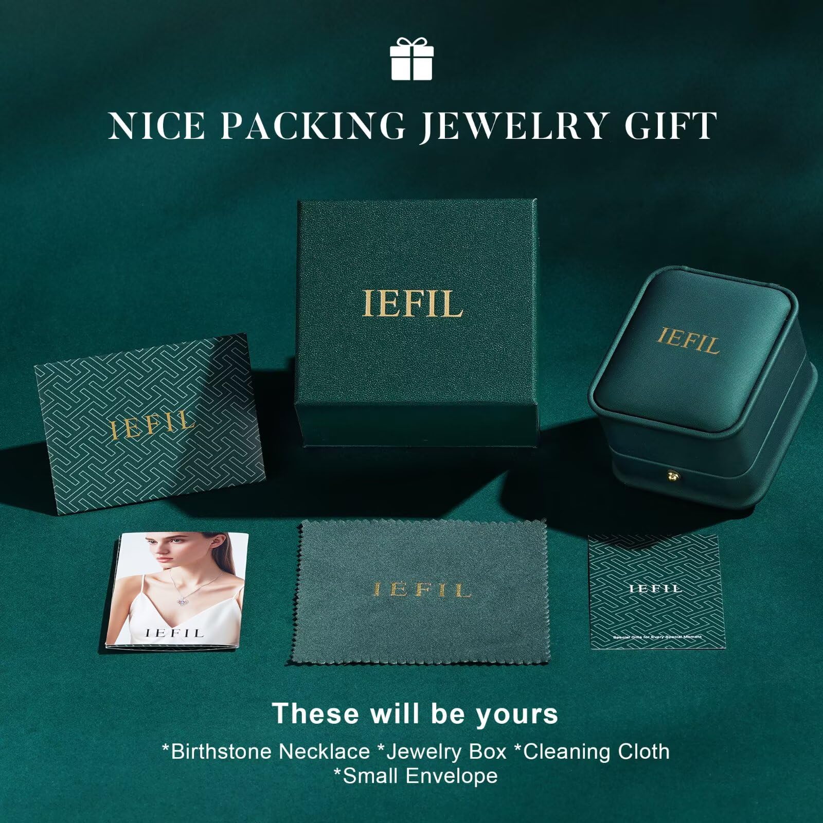 Iefil Mothers Day Gifts for Mom - First Time Mom Gifts | Sunflower Necklace, Simulated Emerald Cross Necklace for Women