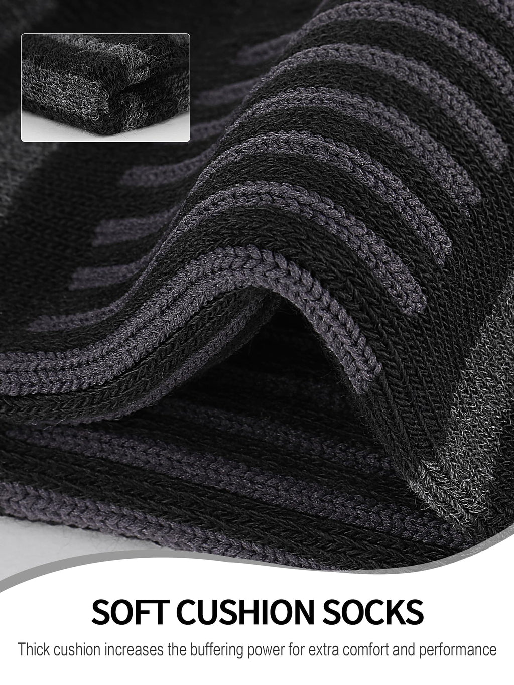 Airacker Athletic Quarter Socks with Cushion Running Ankle Socks for Men Women 6 Pairs