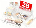 A-LuGei 【Military Grade】 Drawer Organizer, 【𝟱𝗦𝗶𝘇𝗲】 Makeup organizer, 【Holds 177 Items】 Bathroom Organizers and Storage, Organization and Storage, Desk Drawer Organizer for Bathroom Vanity