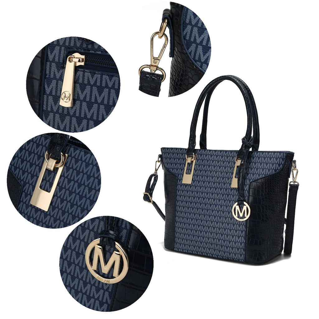 MKF Collection 3-PC Set Shoulder Bag for Women Tote, Pouch Handbag Purse, Wristlet Envelope, Adjustable Crossbody Strap PU Leather by Mia k