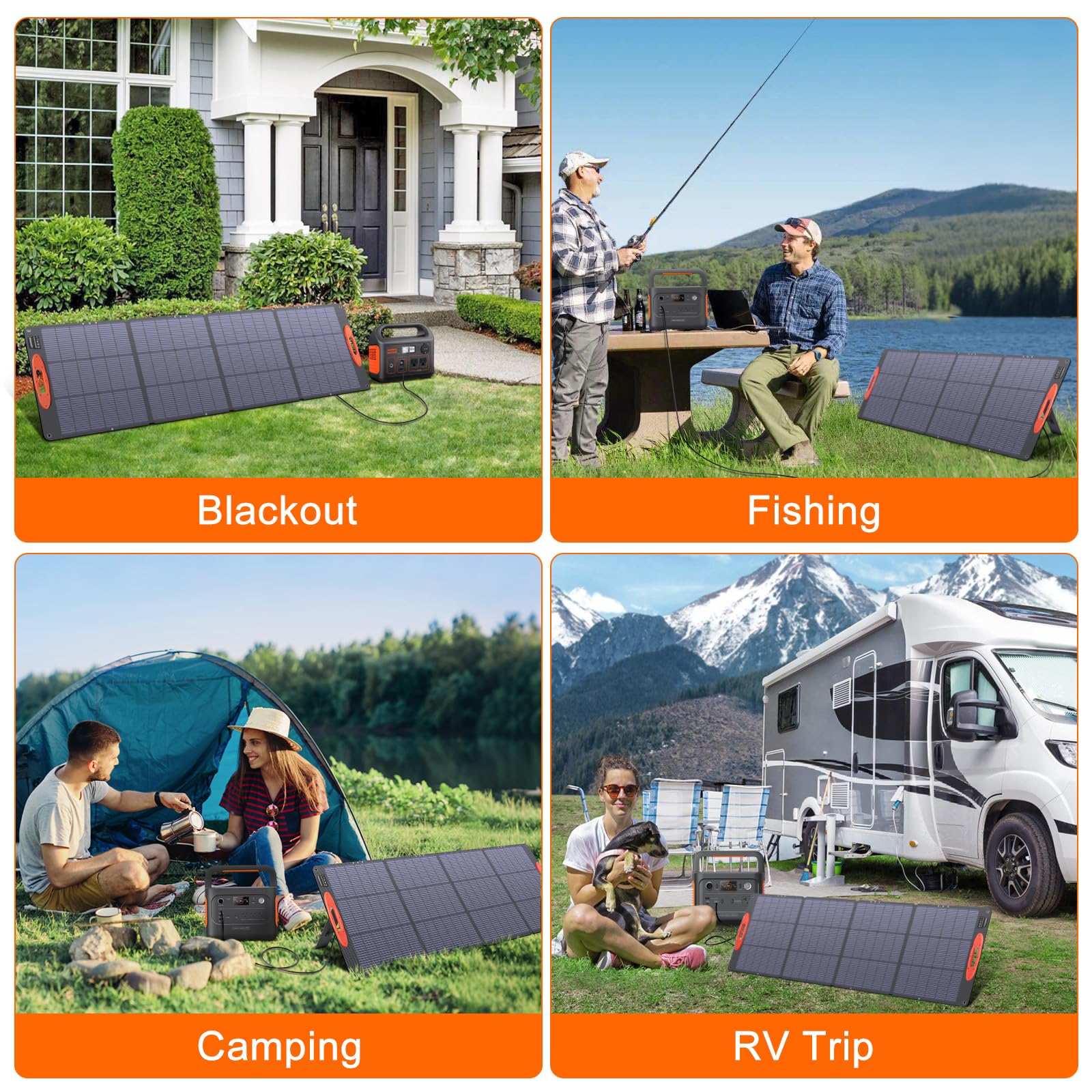 SOKIOVOLA N-Type 16BB 200W Portable Solar Panel for EF/Jackery/Bluetti/Anker Power Station 20V Foldable Solar Panel 25% High Efficiency IP68 Waterproof for Outdoor Trip RV Camping Blackout Off Grid