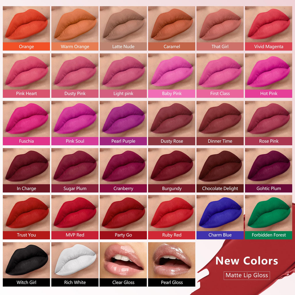 MAKI YIKA Dark Red Lipstick for Women Color Stay Long Lasting Lipsticks, No Smudge Matte Liquid Lipstick Transferproof Cruelty-Free Lip Color | PARTY GO