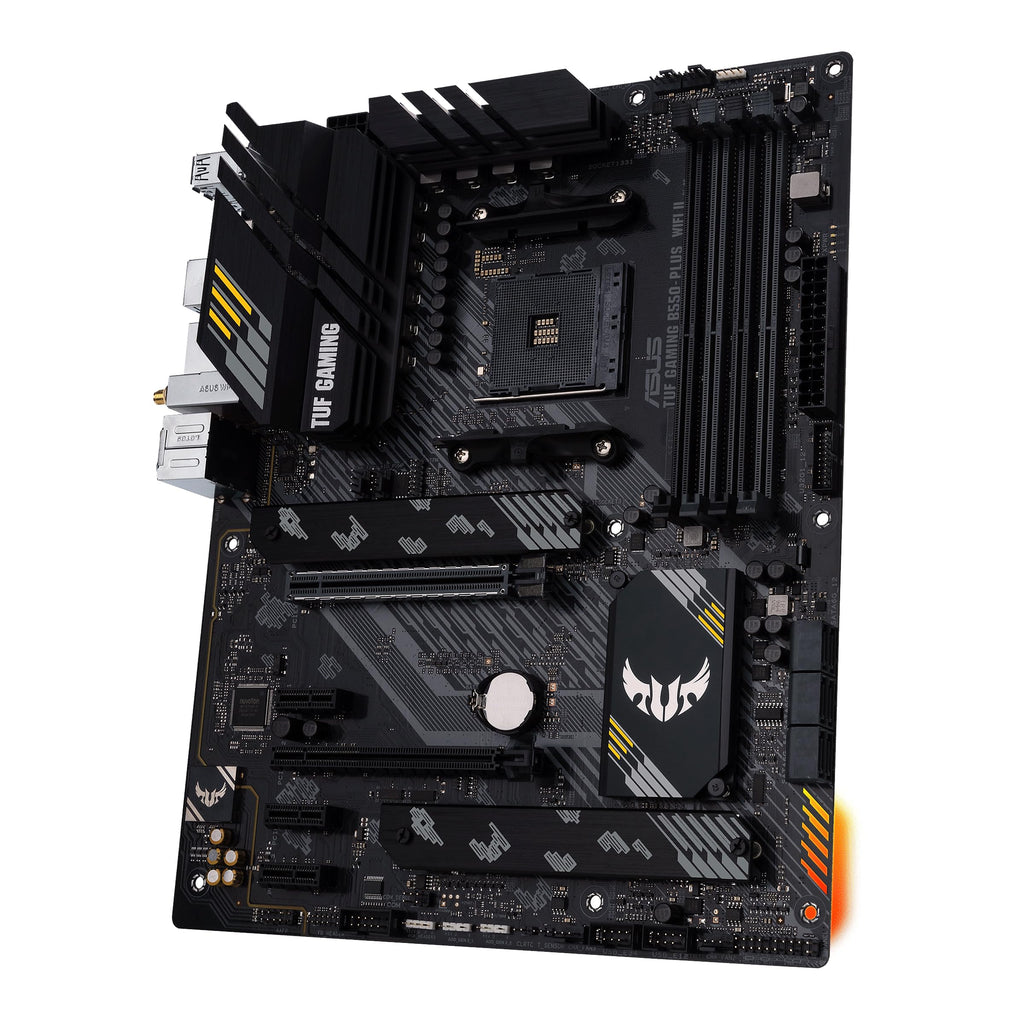 ASUS TUF Gaming B550-PLUS WiFi II AMD AM4 (3rd Gen Ryzen™) ATX Gaming Motherboard (PCIe 4.0, WiFi 6, 2.5Gb LAN, BIOS Flashback, USB 3.2 Gen 2, Addressable Gen 2 RGB Header and Aura Sync)