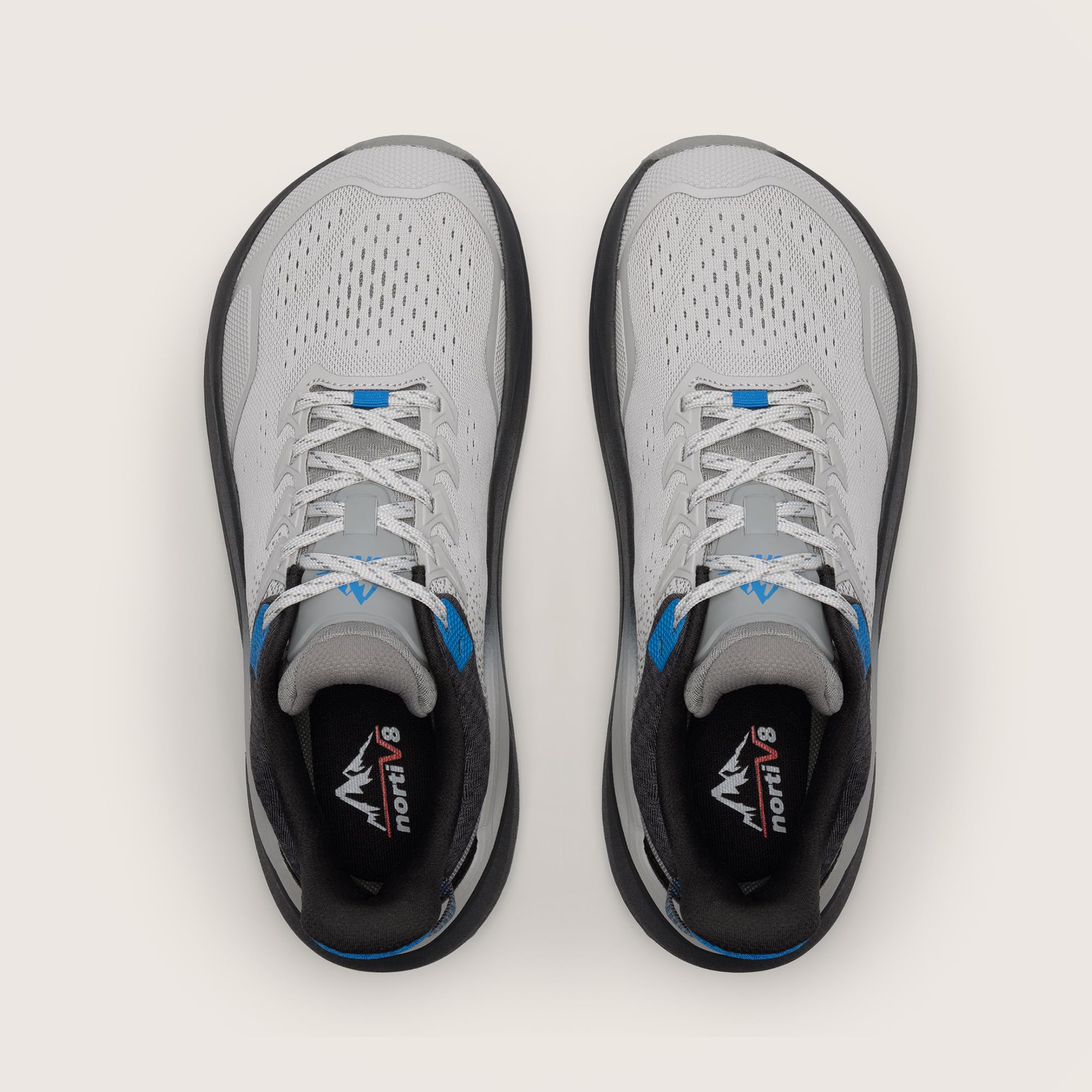 NORTIV 8 Men's Wide Toe Box Trail Running Shoes Cushion Walking Barefoot Tennis Workout Gym Cross Training Shoe Fashion Sneakers Whitney,Size 13,Black/Light Grey,SNRS25001M