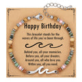 TONY & SANDY Birthday Gifts for Women, 30th 40th 50th 60th 70th 80th Birthday Gifts for Women Unique, Wave Bracelet, Happy Bday Presents for Her, Best Friend, Mom, Sister, Daughter, Wife