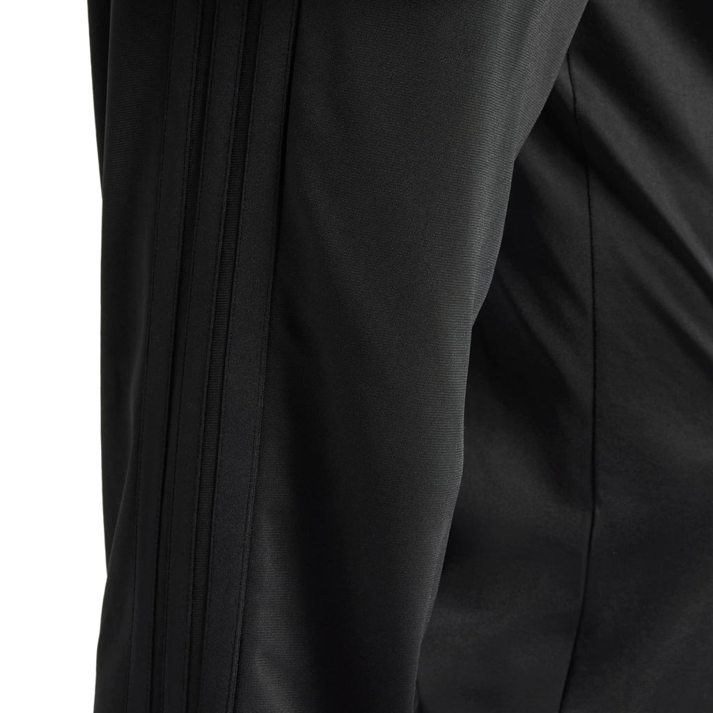 Adidas Mens 3-Stripes Tricot Regular Fit Open Hem Sportswear Track Pants, Black/Black, Large