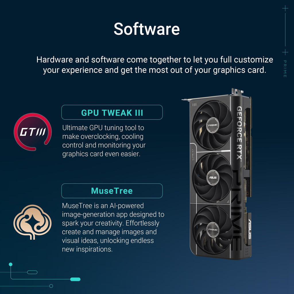 ASUS The SFF-Ready Prime GeForce RTX™ 5070 OC Edition Graphics Card, NVIDIA, Desktop (PCIe® 5.0, 12GB GDDR7, HDMI®/DP 2.1, 2.5-Slot, Axial-tech Fans, Dual BIOS)