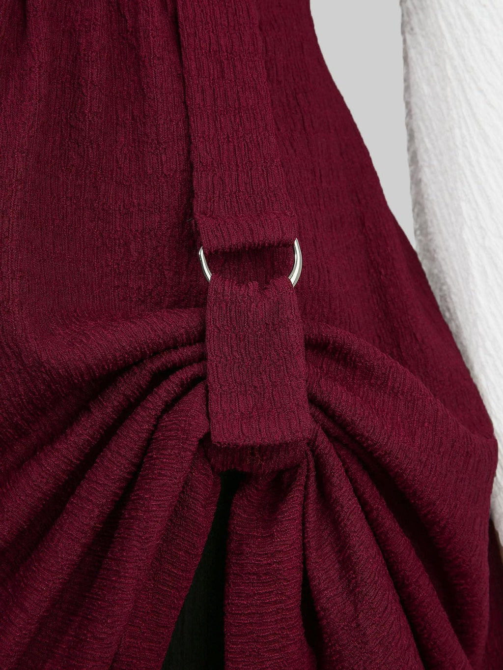 ROSE GAL Plus Size Women Renaissance Ren Faire Costume Off Shoulder Colorblock Textured Long Bell Sleeve Layered Maxi Medieval Dress(Red/L)