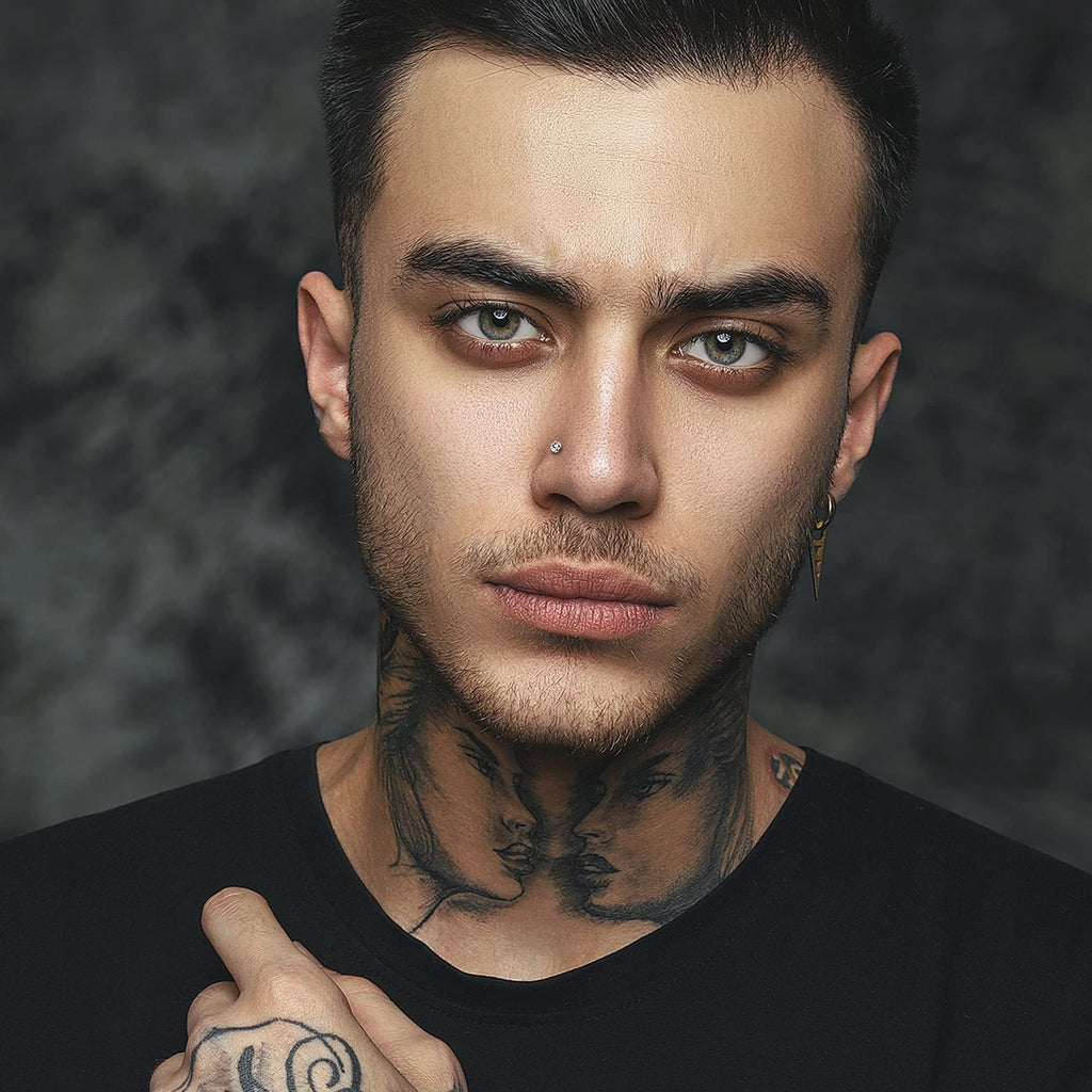 THUNARAZ 60-120pcs Stainless Steel Nose Studs Rings Piercing Pin Body Jewelry 20G-22G 1.5mm 2mm 2.5mm (H:60Pcs White CZ(1.5mm,2mm,2.5mm) 20G L Shaped)