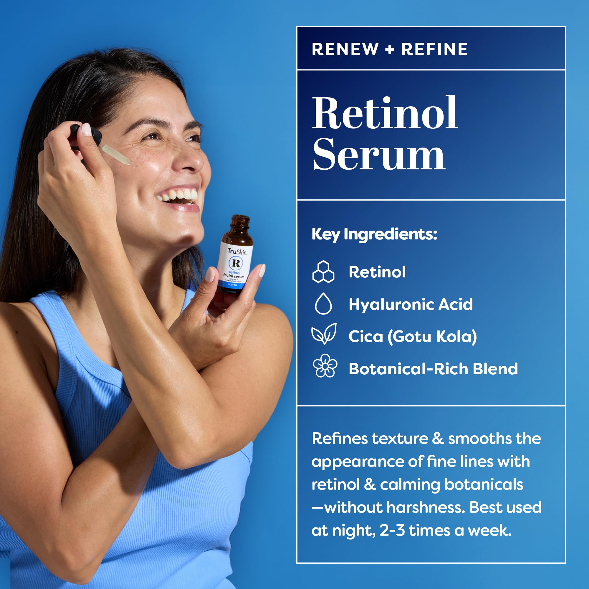 TruSkin Face Serum Trio – Vitamin C, Retinol & Hyaluronic Acid Anti-Aging Serums for Face – AM, PM & All-Day Skincare Routine – Brightening, Smoothing & Hydrating Facial Serums, 1 fl oz Each