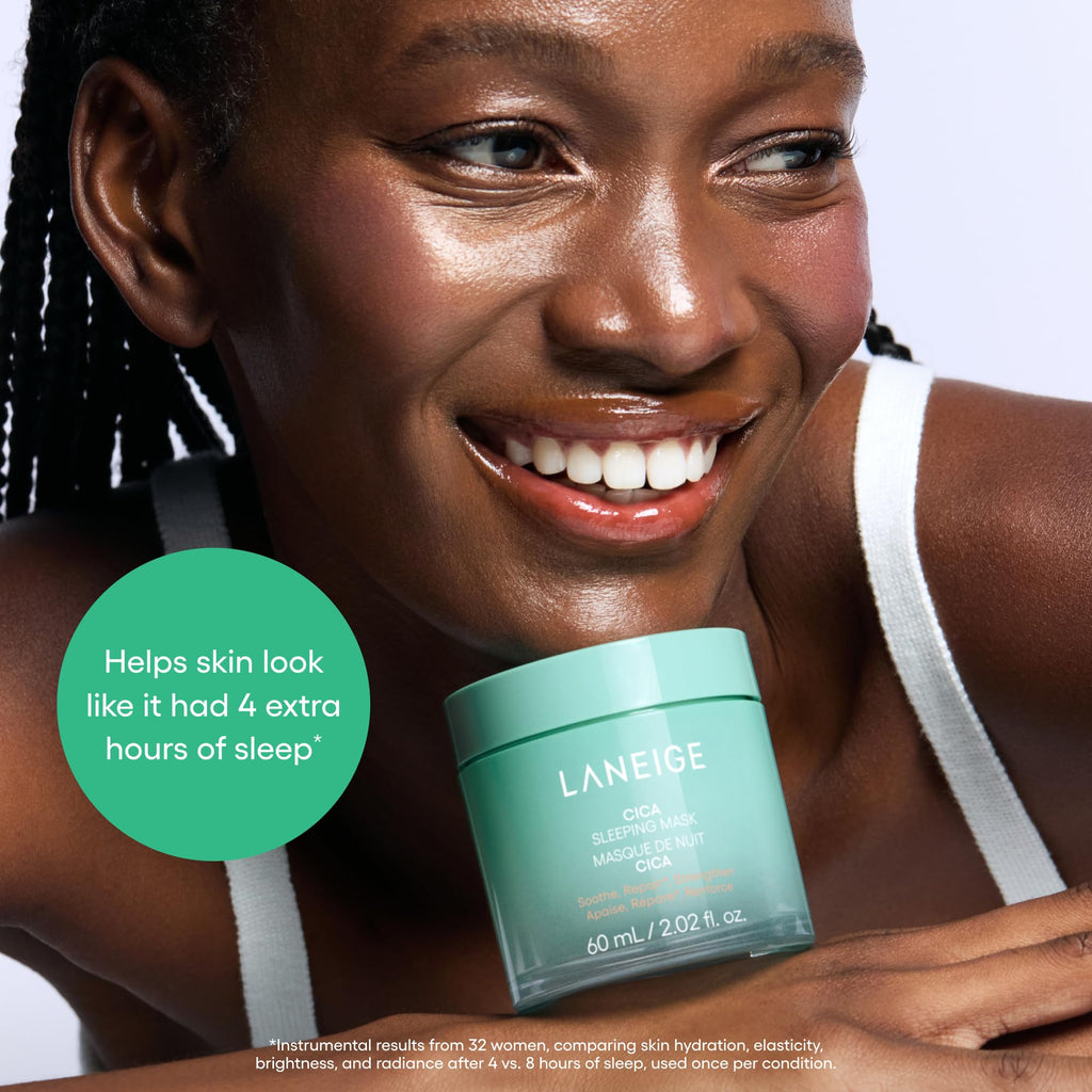 LANEIGE Cica Sleeping Mask: Korean Sensitive Skin Overnight Hydrating Balm Cream Face Mask with Centella Asiatica for Soothing Nourishment & Barrier Repair| Korean Skin Care