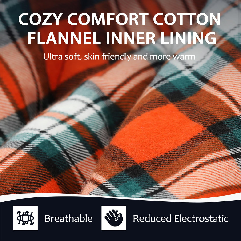 Cotton Flannel Sleeping Bag for Adults,4 Season Extra Wide Big&Tall XXL Portable Sleeping Bags for Warm Cold Weather Winter,Camping SleepingBag with Compression Sack,Hiking Backpacking,Indoor Outdoor