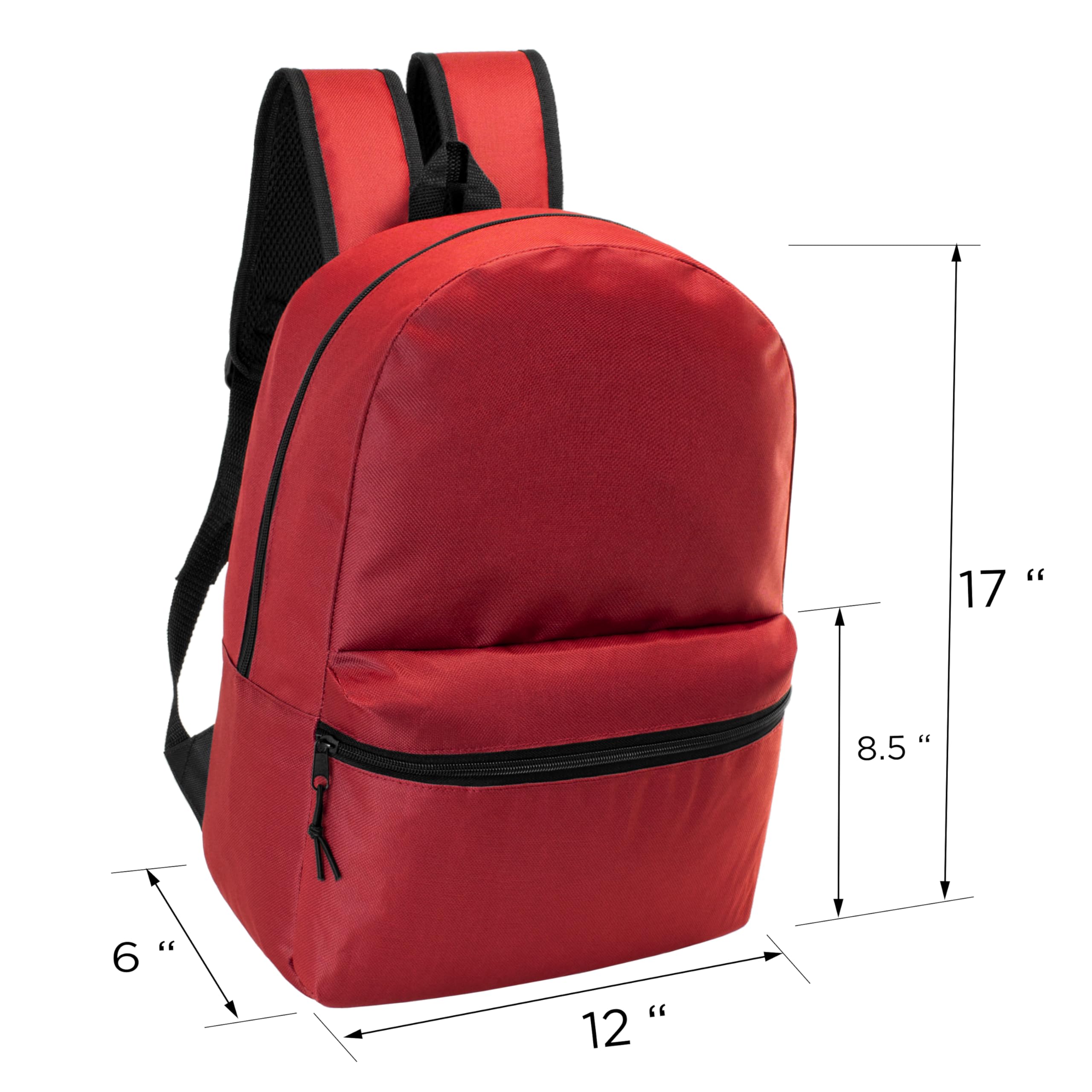 Moda West 10 Pack 17" Bulk School Backpacks for Kids