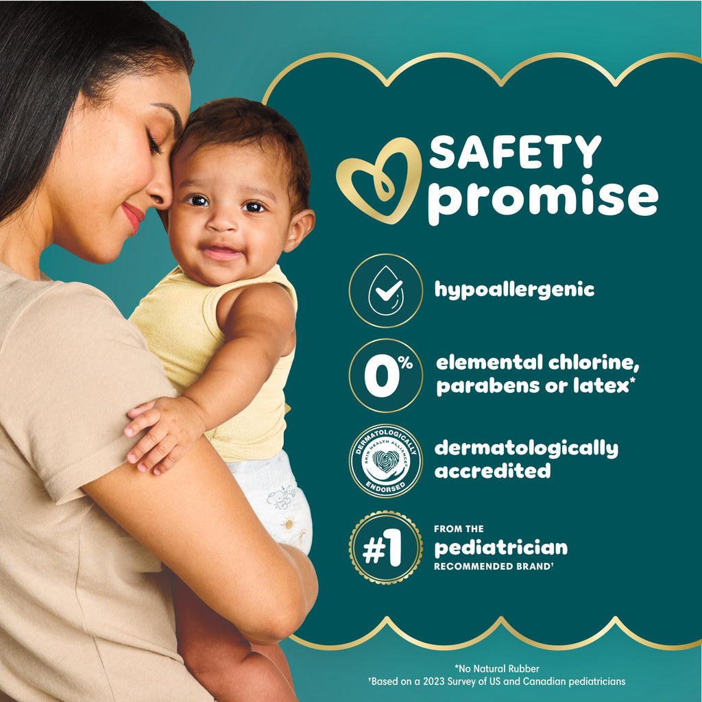 Pampers Swaddlers Diapers, Size 0 (up to 10 lbs), 84 Count, Absorbent, Keeps Baby Dry and Comfortable, Skin Safe Disposable Baby Diaper (Packaging May Vary)