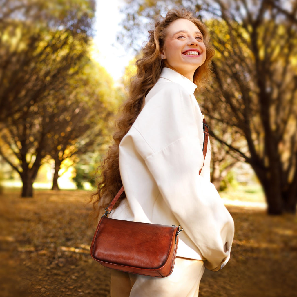 HESHE Leather Crossbody Purses for Women Small Shoulder Handbag Hobo Bags