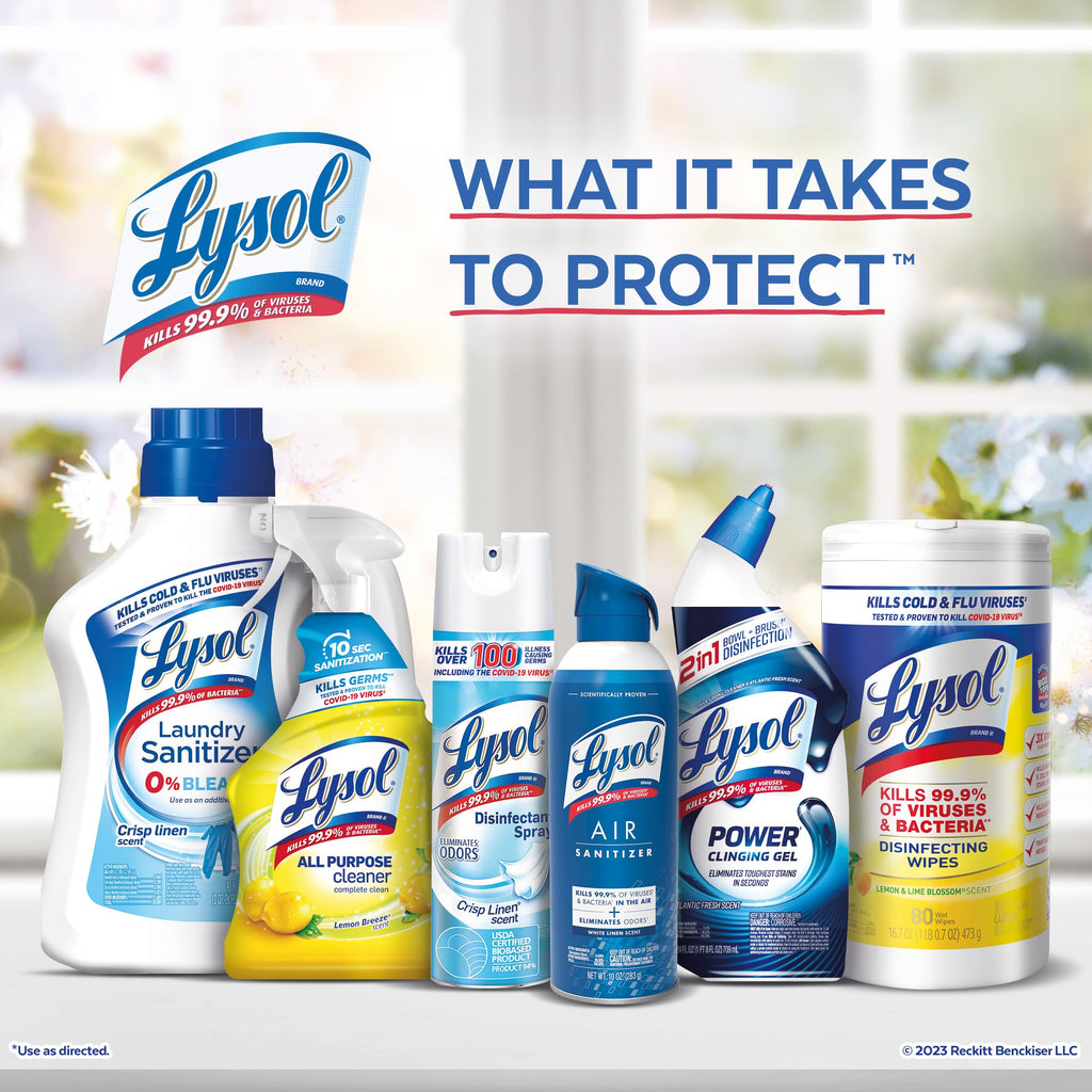 Lysol Power Clean Multi-Surface Cleaner, 2x Concentrated Pour, Sparkling Lemon & Sunflower Essence scent, 28 Fl Oz (Packaging May Vary)