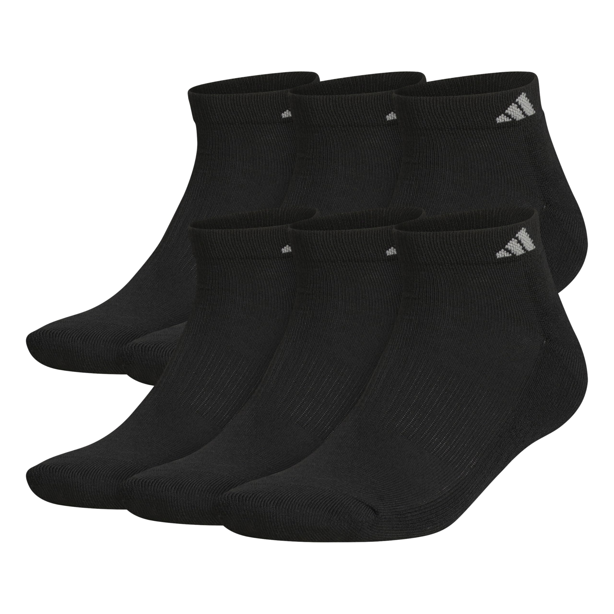 adidas Mens Athletic Cushioned Low Cut Ankle Socks (6-Pair Pack)