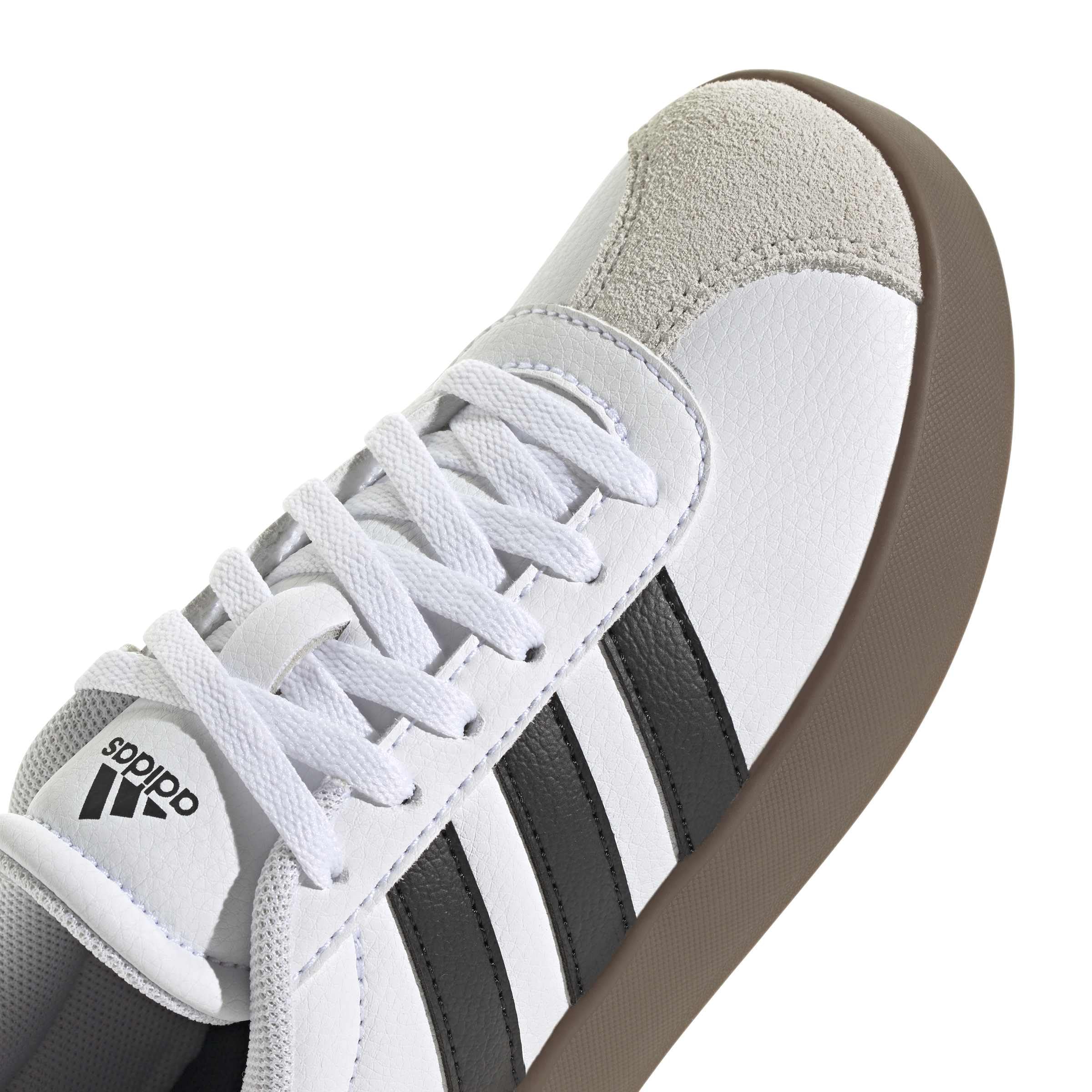 Adidas Unisex-Kids VL Court 3.0, White/Black/Grey, 4.5