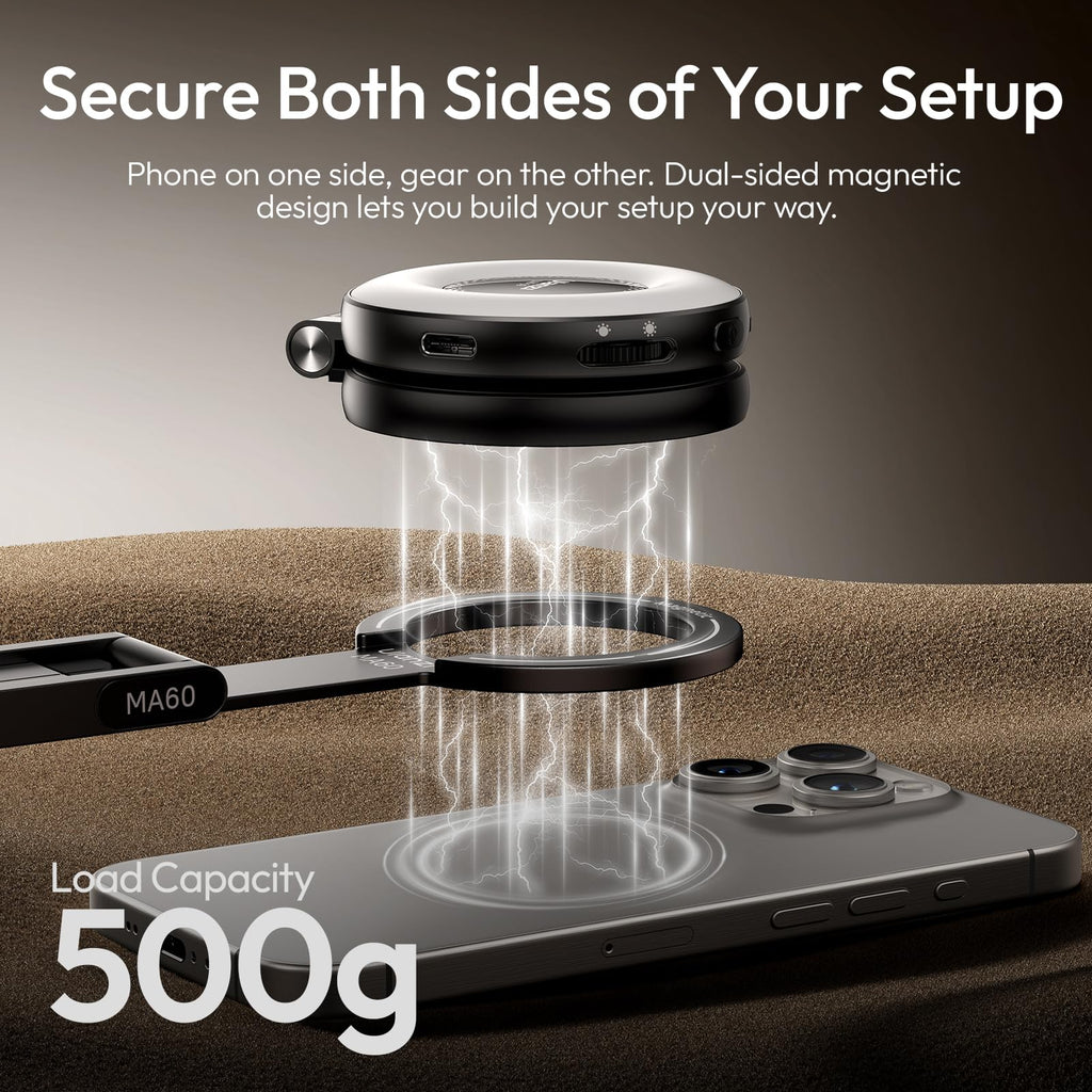 ULANZI MA60 Magnetic Phone Tripod Stand for iPhone, Aluminium Mini Tripod