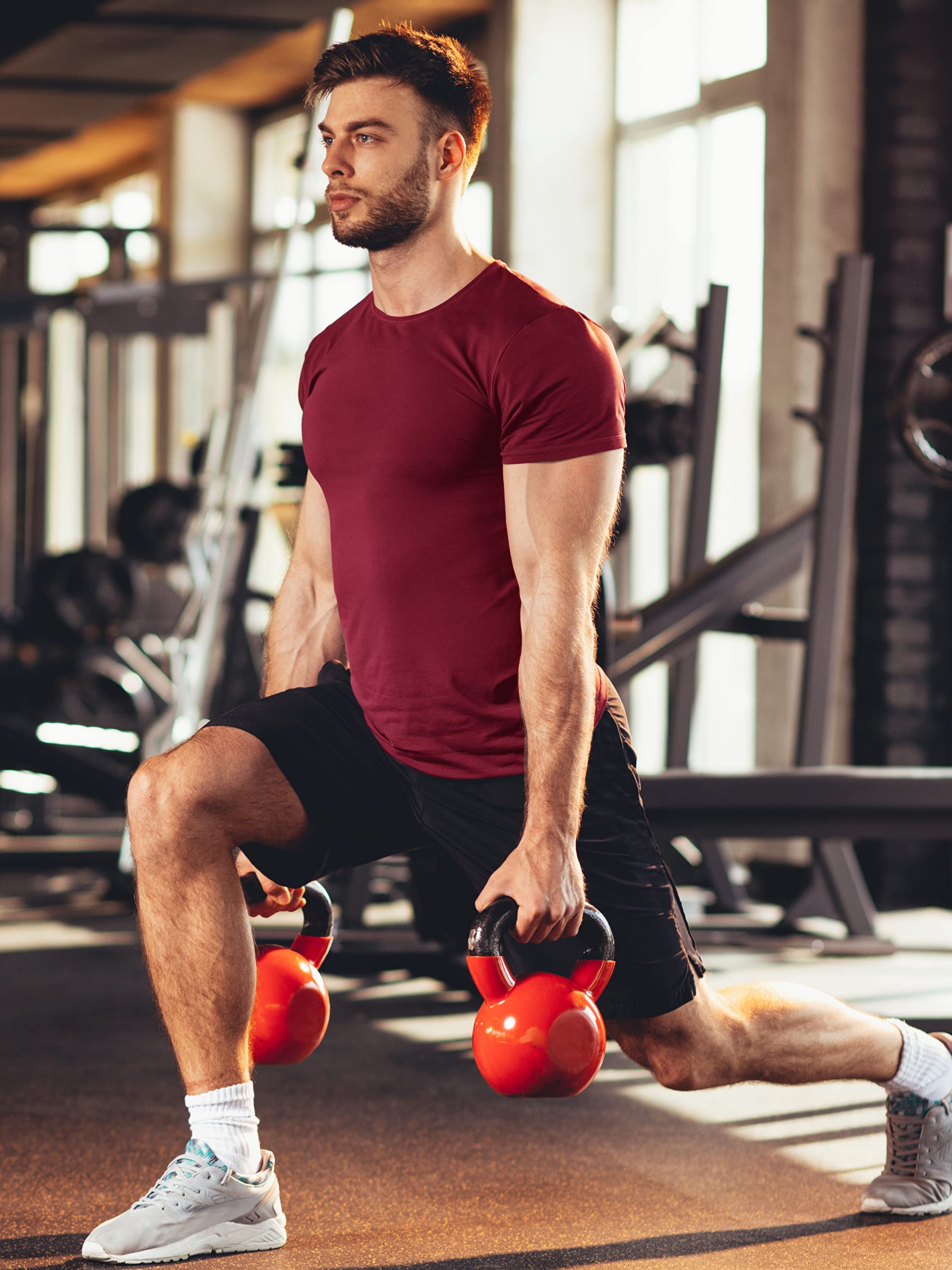 Dry Fit Tshirts Shirts for Men 5 Pack Moisture Wicking Quick Dry Mesh Performance Tees Gym Tech T Polyester Sublimation Active Athletic Crew Short Sleeve Workout Running Tops (Multipack 1, 4XL)