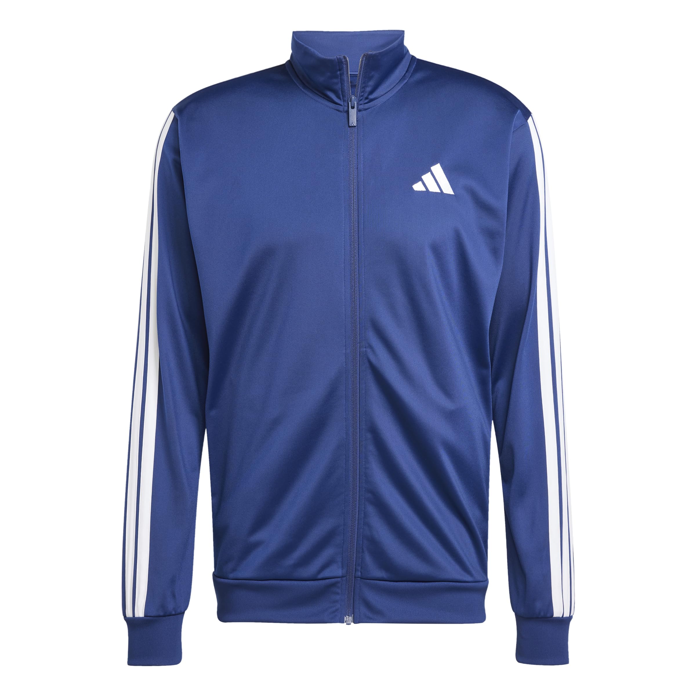 adidas Men's 3-Stripes Tricot Regular Sportswear Track Top, Dark Blue, Medium/Tall