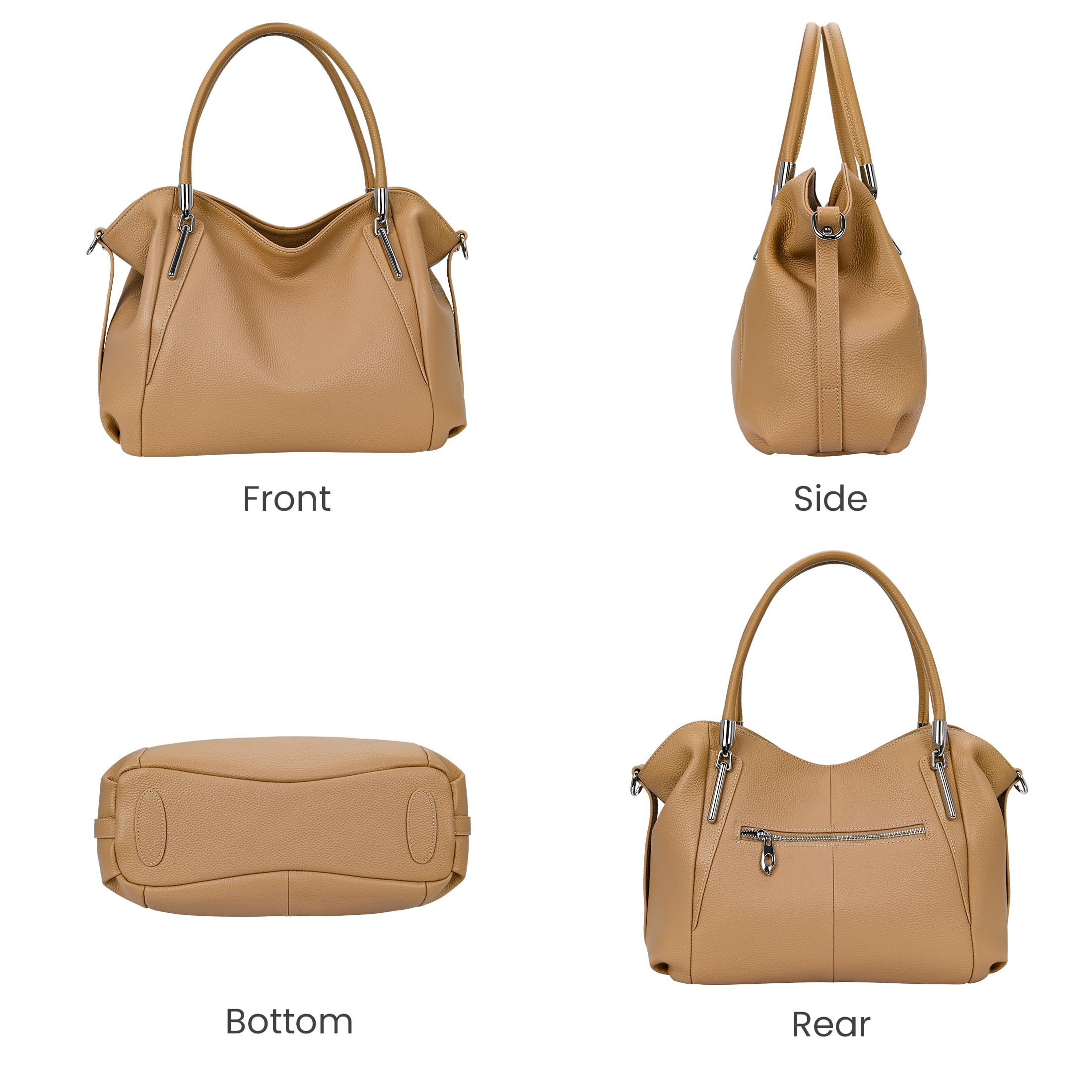 HESHE Leather Hobo Purses for Women Shoulder Bags Crossbody Purses(KI)