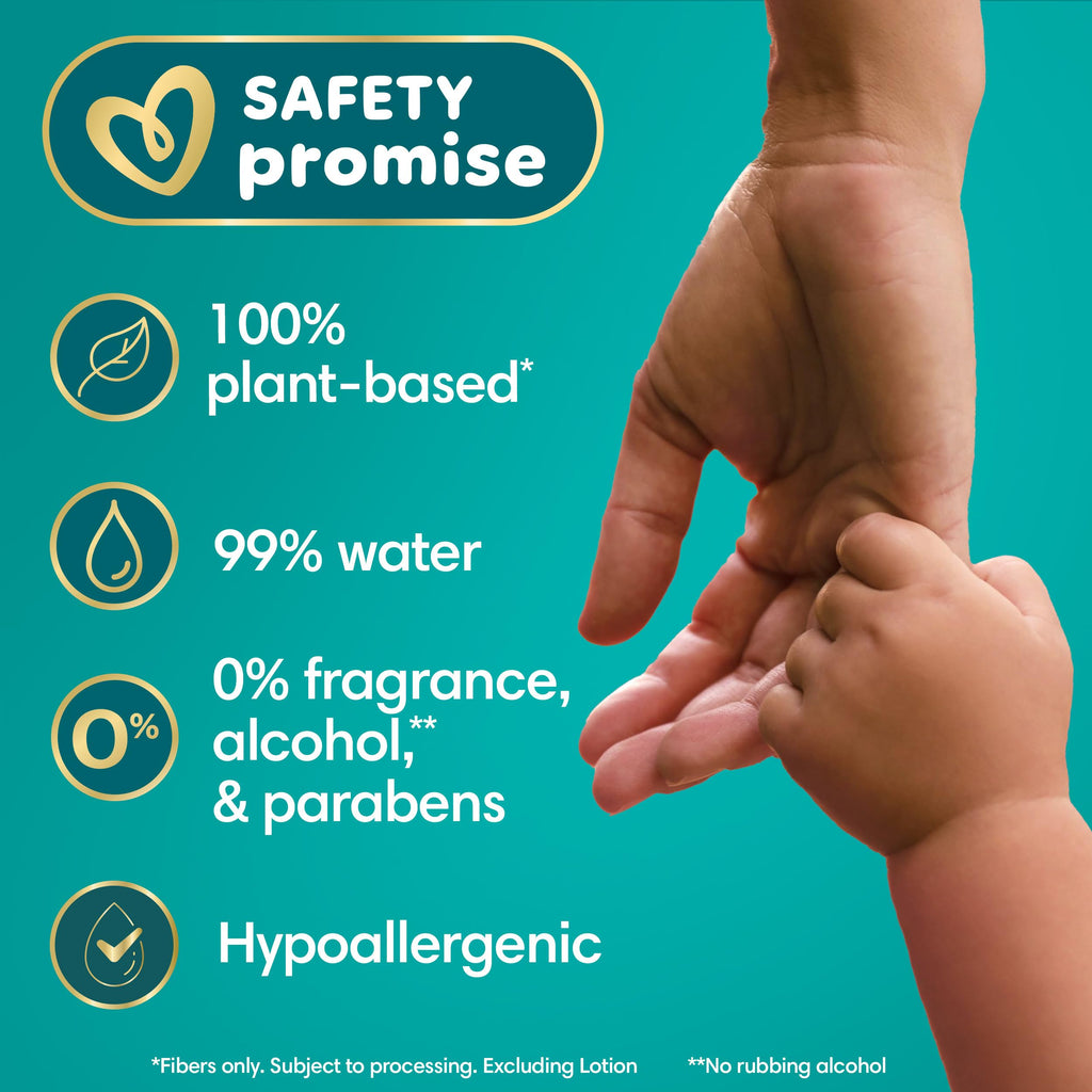 Pampers Ultra Clean Baby Wipes (Previously 'Free & Gentle'), 99% Water, Hypoallergenic, Unscented, 100% Plant Based, Plastic-Free, 936 Baby Wipes Total (12X Flip-Top Packs) [Packaging May Vary]