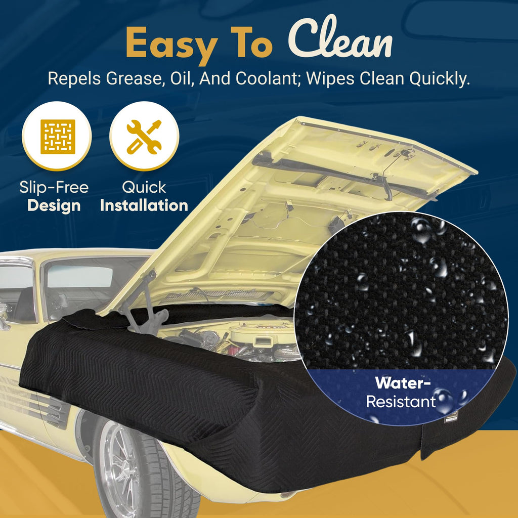 Bob's Original Fender Cover - Complete Engine Compartment Coverage - Fender Covers for Mechanics - Adjustable, Thick and Soft, Fits Multiple Vehicles
