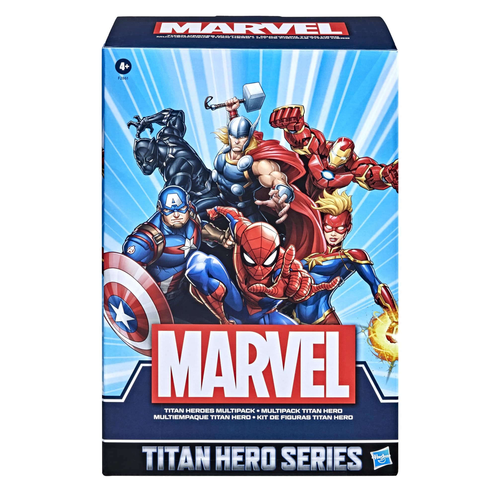 Marvel Titan Hero Series Action Figure Multipack, 6 Action Figures, 12-Inch Toys, Inspired By Marvel Comics, For Kids Ages 4 And Up (Amazon Exclusive)