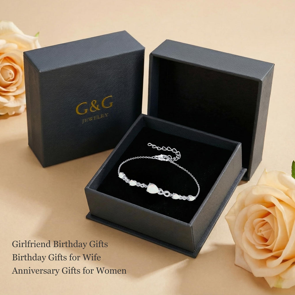 Mothers Day Gifts for Mom Birthstone Bracelets for Women,Teardrop Infinity Bracelet 925 Sterling Silver Women Charm Link Bracelet Adjustable,Valentines Day Gifts for Wife Anniversary Fine Jewelry Gifts for Mom Wife Girlfriend Her