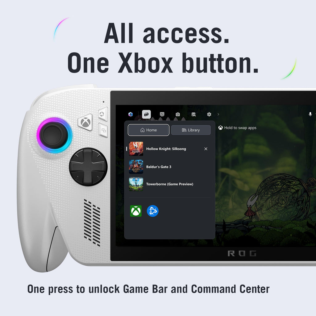 ASUS ROG Xbox Ally – 7” 1080p 120Hz Touchscreen Gaming Handheld, 3-month Xbox Game Pass Premium included, AMD Ryzen Z2 A, 16GB RAM, 512GB SSD, White