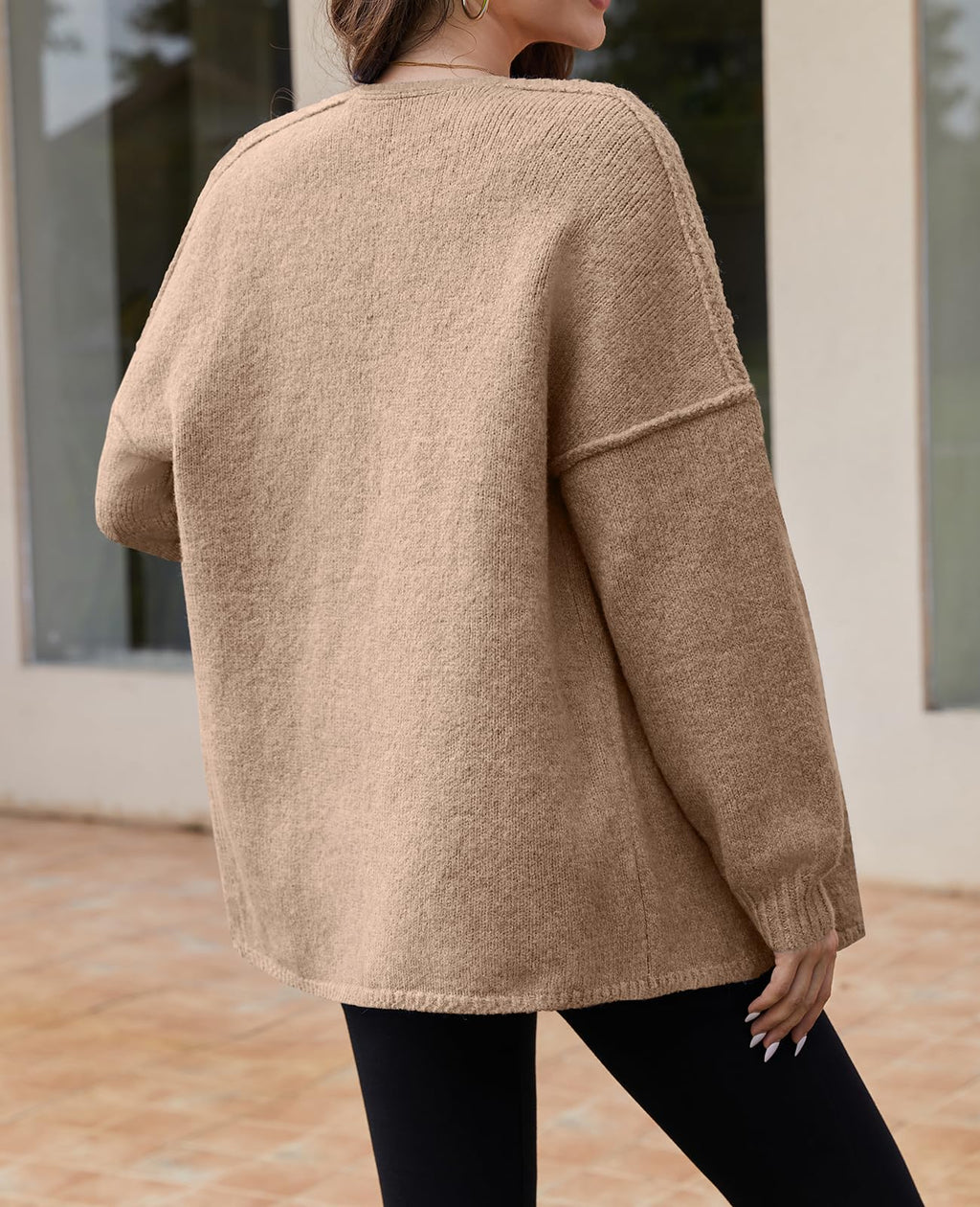 UNCLECAT Oversized Cardigan Sweaters for Women - 2025 Open Front Chunky Knit Long Sleeve Loose Fall Coats Camel