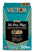 VICTOR Super Premium Dog Food – Hi-Pro Plus Dry Kibble – High Protein Dog Food with 30% Protein – Beef, Chicken, Pork, Fish Meals, Gluten Free - for High Energy and Active Dogs & Puppies, 50lbs