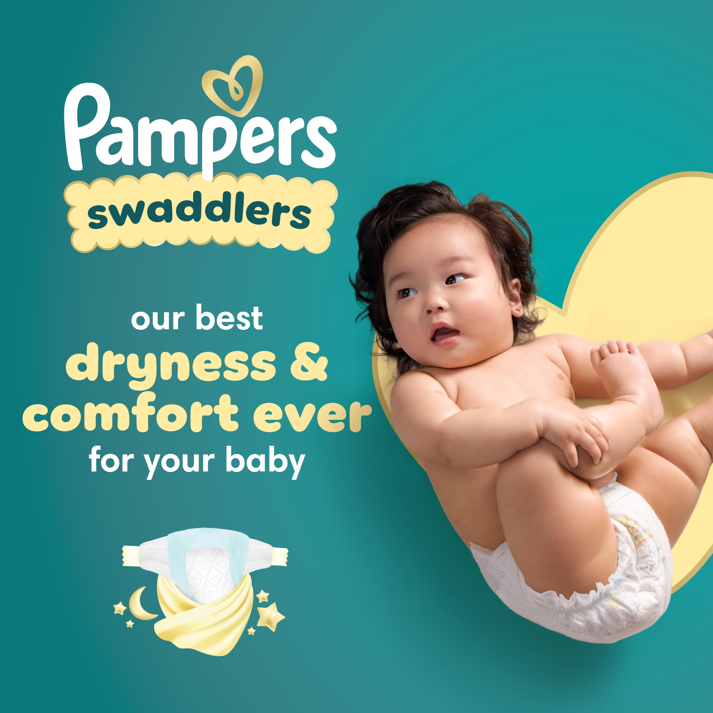Pampers Swaddlers Diapers, Size 0 (up to 10 lbs), 140 Count, Absorbent, Keeps Baby Dry and Comfortable, Skin Safe Disposable Baby Diaper (Packaging May Vary)