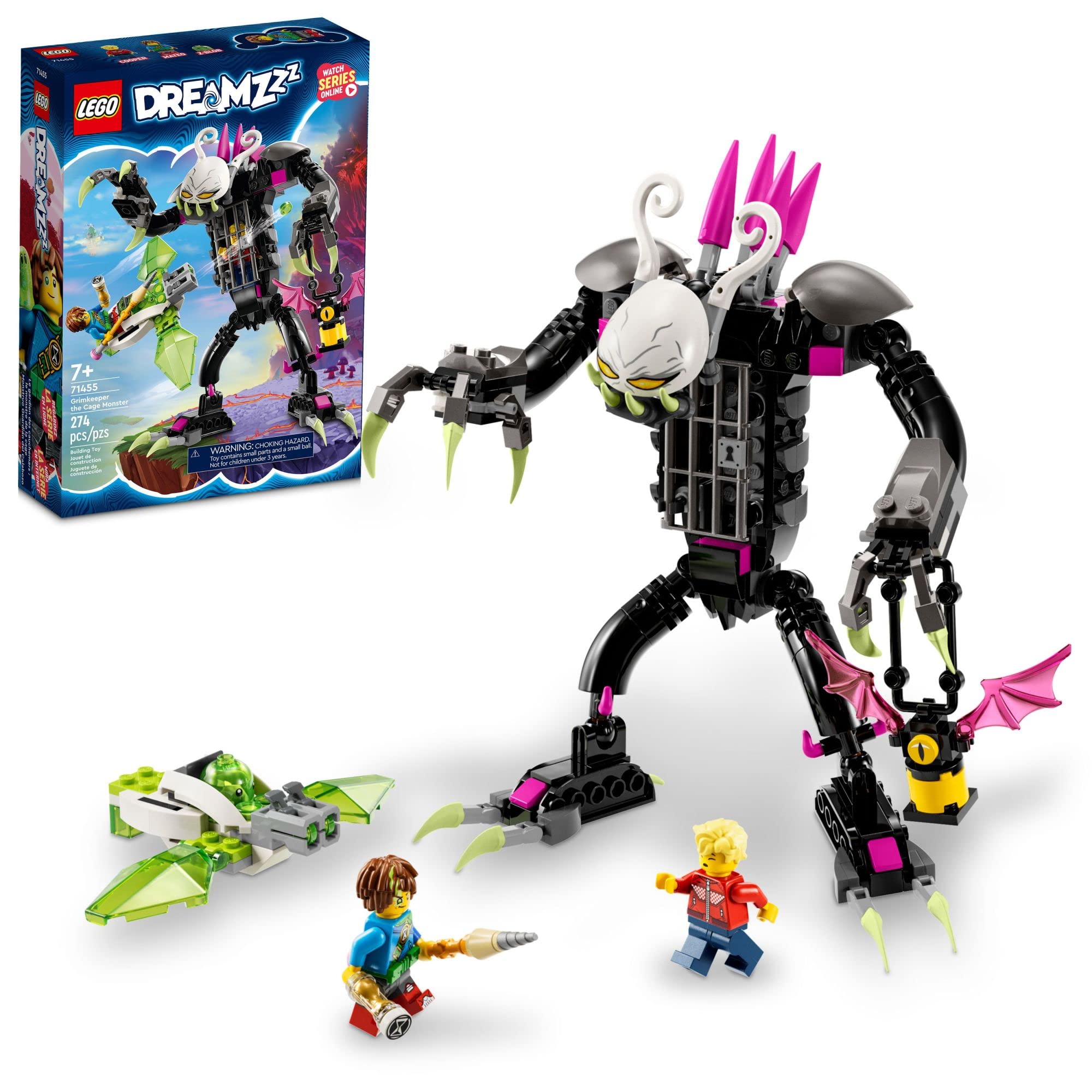 LEGO DREAMZzz Grimkeeper The Cage Monster Building Set - Toys for Boys & Girls, Age 9+ - Kids Toys W/ 2 Building Options & 2 Minifigures - 71455