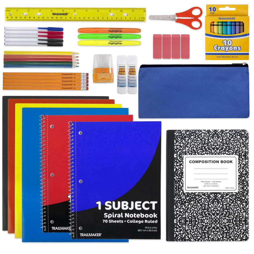 Trail maker School Supplies Kit 45 Piece Grades K-12