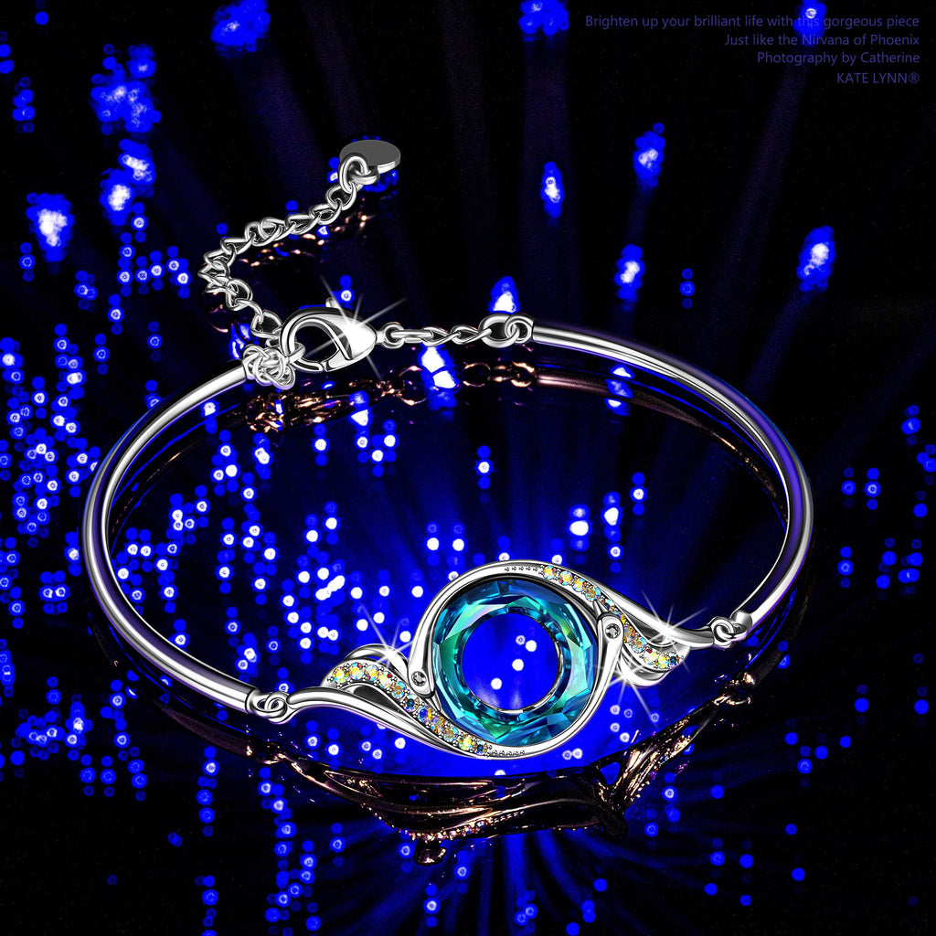 Kate Lynn Phoenix Bracelets Crystal Bracelet for Women Birthday Gifts for Women Christmas Unique Jewelry for Women Mothers Day Gifts for Mom Wife Girlfriend Ladies Lucky Bangle Bracelet for Her