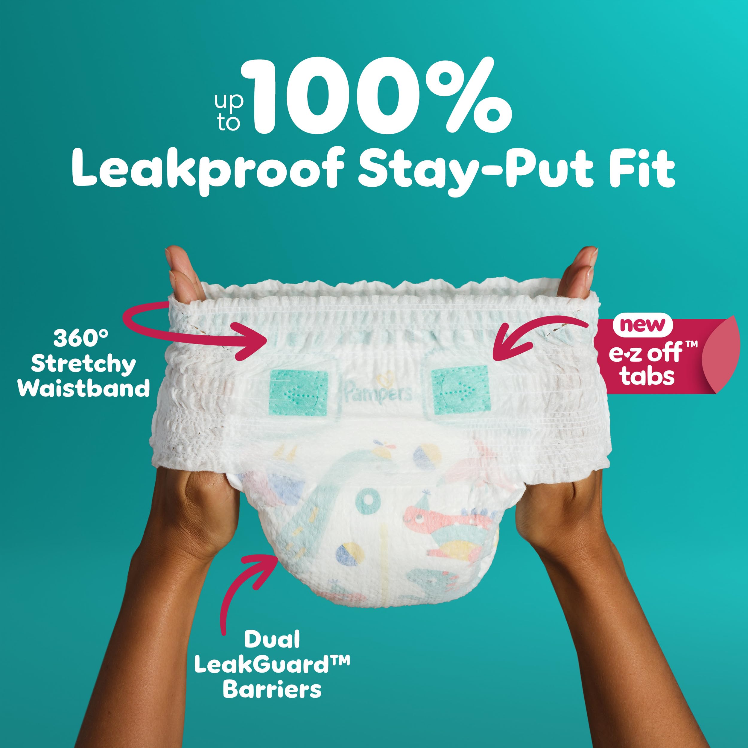 Pampers Diapers - Cruisers 360 - Size 4, 116 Count, Babyproof up to 100% Leakproof Pull-On Diaper