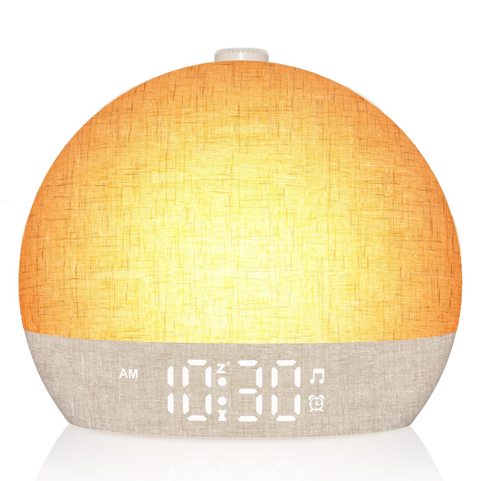 Wake Up Light Sunrise Alarm Clock,White Noise Machine with 30 Soothing Sounds,Stepless Dimmer Digital Alarm Clock Bedside Night Light 12 Colors, Alarm Clocks for Heavy Sleepers Adults/Kids/ Bedroom