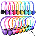GDBOMA Kids Headphones Bulk 24 Pack for School Classroom,Wholesale Class Set Earphones for Students Children Teens Boys Girls Adult 3.5mm Jack Multi Color