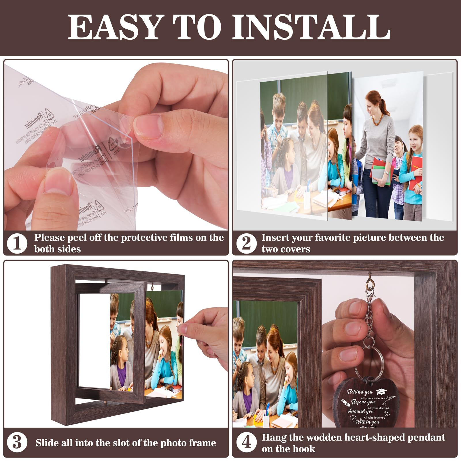 Boiveco 2026 Graduation Gifts for Her Him, Class of 2026 University College Middle High School Graduation Gifts for Women Men, Congratulations Inspirational Grad Gift for Masters Degree Phd Law School Nursing & Nurse Picture Frame 4x6