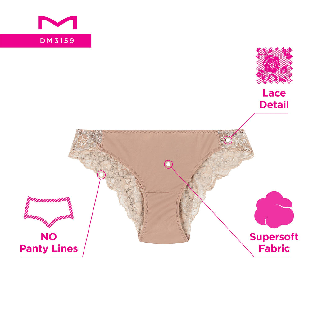 Maidenform Womens Tanga Panty Pack, Lace Back Underwear, Cheeky Panties For Bikini Style, Black Navy Blossom/Evening Blush/White, Small US