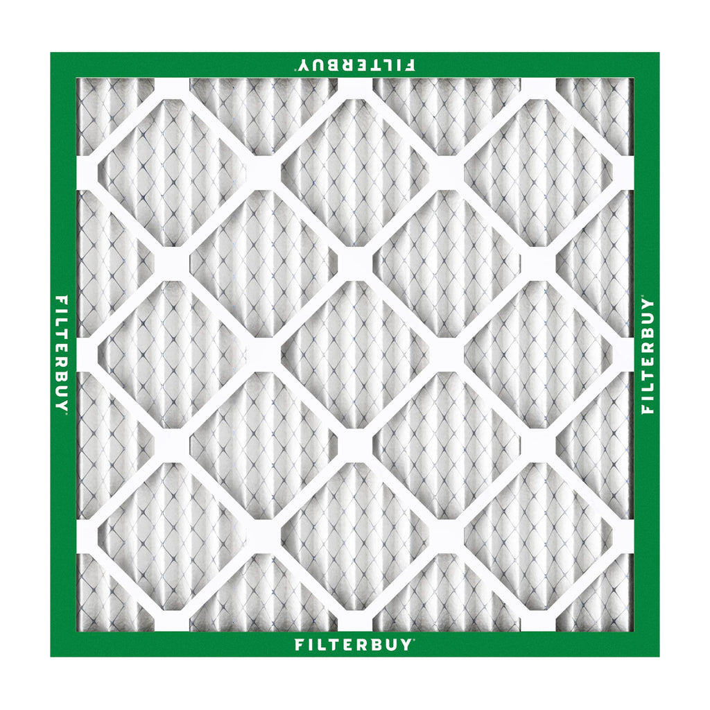 Filterbuy 14x14x1 Air Filter MERV 8 Essential Dust & Allergy Defense (4-Pack), Electrostatic Pleated HVAC AC Furnace Filters Replacement, Made in USA (Actual Size: 13.75 x 13.75 x 0.75)