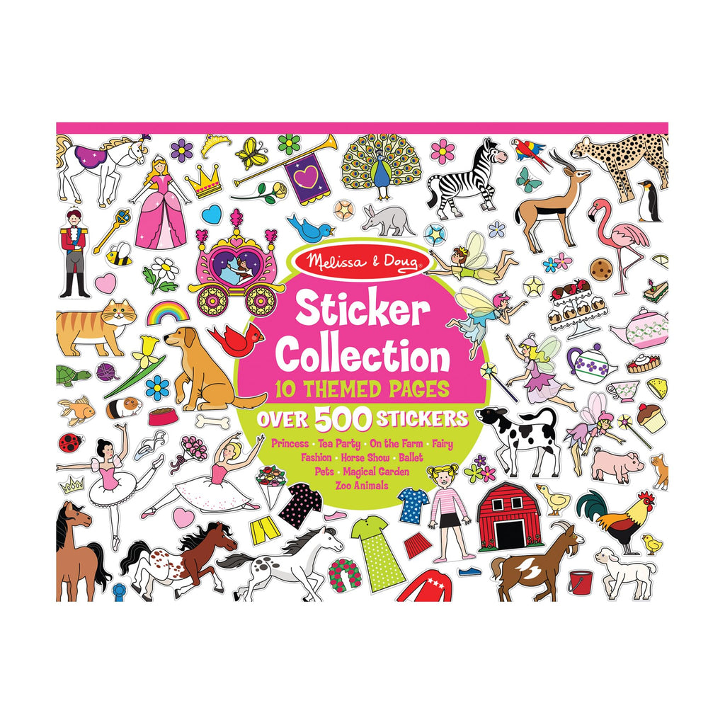 Melissa & Doug Sticker Collection Book: Princesses, Tea Party, Animals, and More - 500+ Stickers - FSC Certified