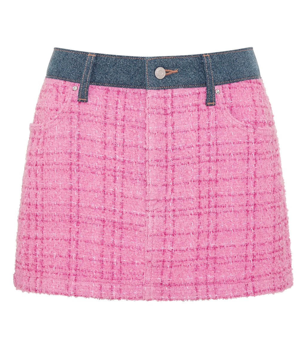 Victoria's Secret Pink | Elle Denim Tweed Skirt, Pink Tweed/Blue Wash, 8