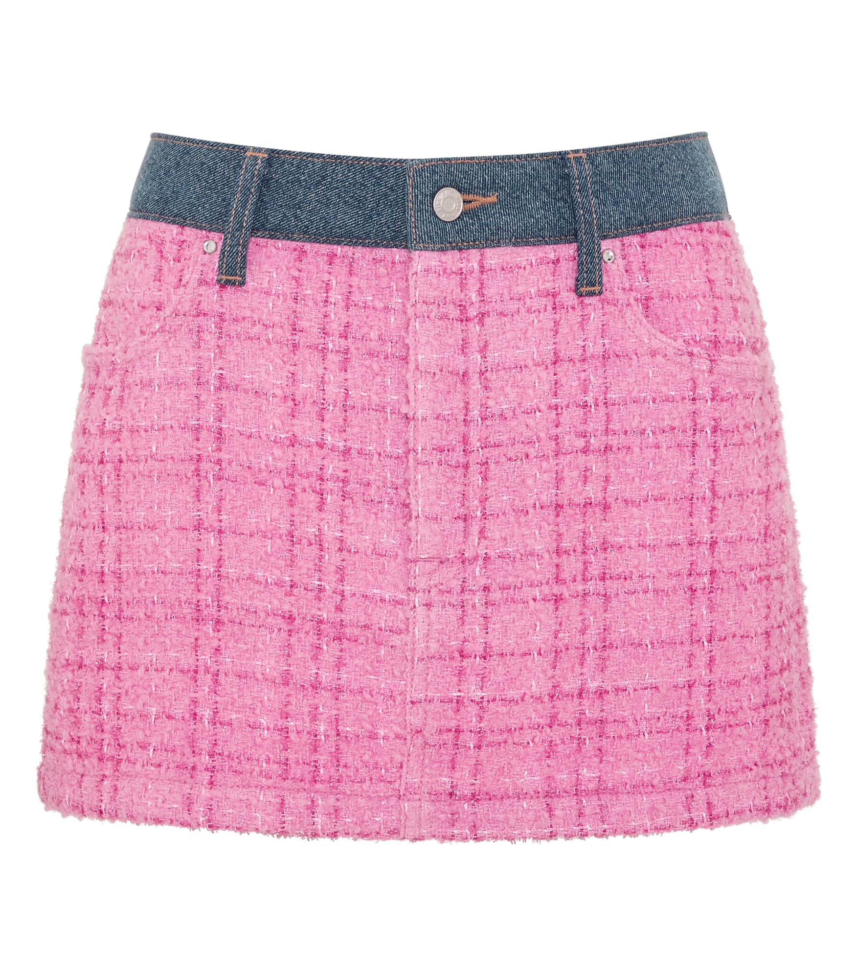 Victoria's Secret Pink | Elle Denim Tweed Skirt, Pink Tweed/Blue Wash, 8