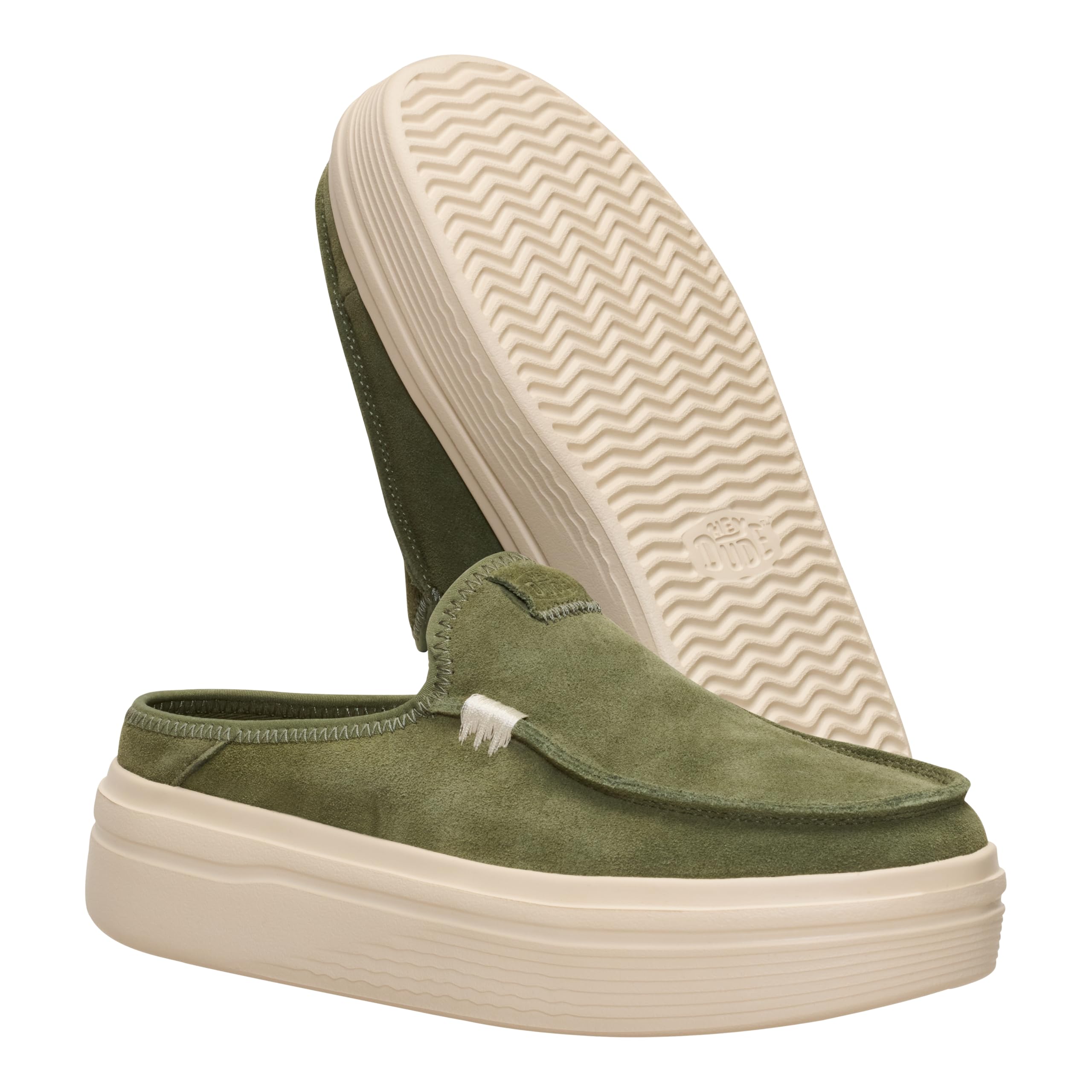 HEYDUDE Austin Lift Classic Moss Size 5, Women’s Shoes, Slip-on Loafers, Comfortable & Light-Weight
